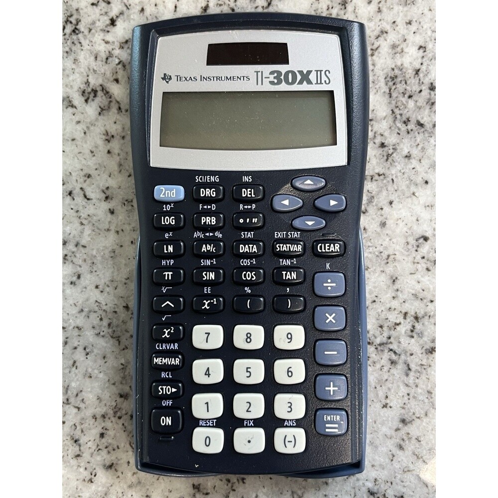 Texas Instruments TI-30X IIS Scientific Calculator Solar Blue Tested Works 2Line